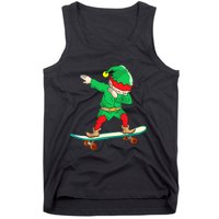 Dabbing Elf Claus Christmas Tree Lights Boys Dab Xmas Tank Top