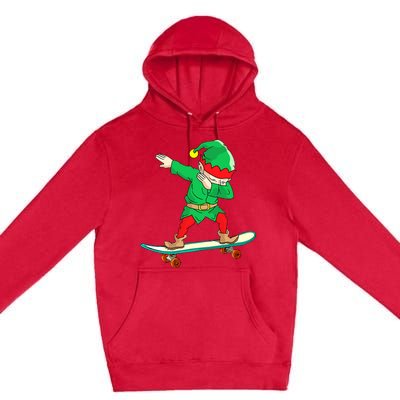 Dabbing Elf Claus Christmas Tree Lights Boys Dab Xmas Premium Pullover Hoodie