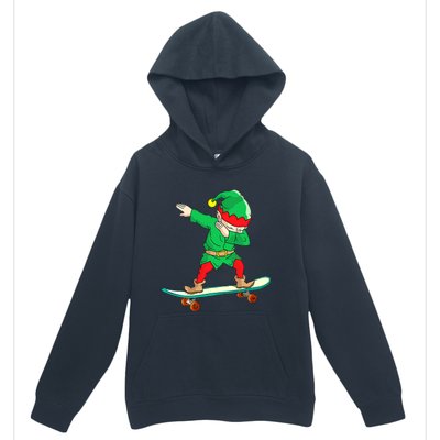 Dabbing Elf Claus Christmas Tree Lights Boys Dab Xmas Urban Pullover Hoodie