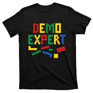 Demo Expert Cool Building Blocks Toy Brick Builder T-Shirt