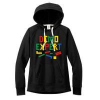 Demo Expert Cool Building Blocks Toy Brick Builder Women's Fleece Hoodie