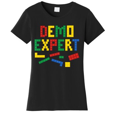 Demo Expert Cool Building Blocks Toy Brick Builder Women's T-Shirt