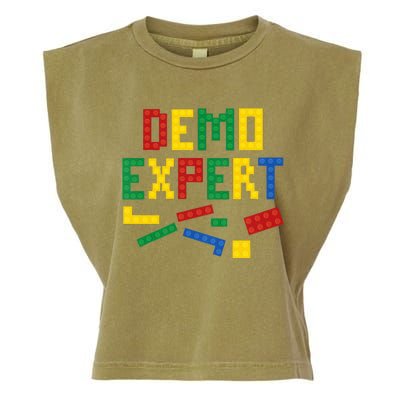 Demo Expert Cool Building Blocks Toy Brick Builder Garment-Dyed Women's Muscle Tee