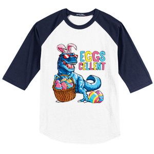 Dinosaur Eggs Cellent Easter Egg Dinosaur Funny Easter Dinosaur Baseball Sleeve Shirt