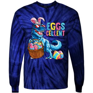 Dinosaur Eggs Cellent Easter Egg Dinosaur Funny Easter Dinosaur Tie-Dye Long Sleeve Shirt