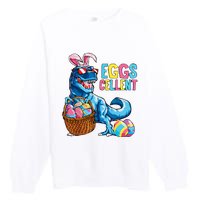 Dinosaur Eggs Cellent Easter Egg Dinosaur Funny Easter Dinosaur Premium Crewneck Sweatshirt