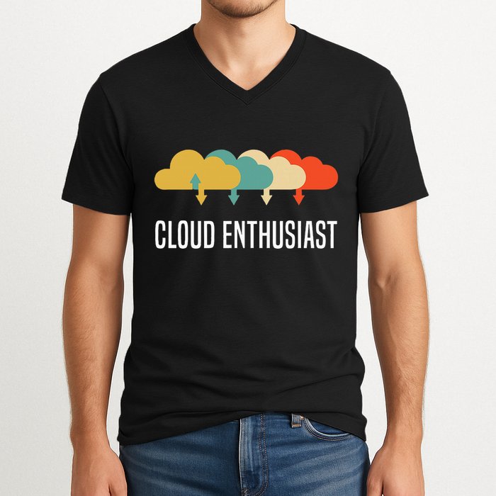 Devops Engineer Cloud Computing Cloud Enthusiast V-Neck T-Shirt