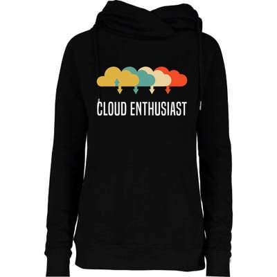 Devops Engineer Cloud Computing Cloud Enthusiast Womens Funnel Neck Pullover Hood