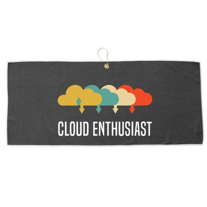 Devops Engineer Cloud Computing Cloud Enthusiast Large Microfiber Waffle Golf Towel