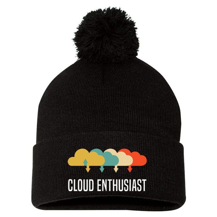 Devops Engineer Cloud Computing Cloud Enthusiast Pom Pom 12in Knit Beanie