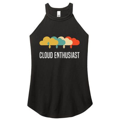 Devops Engineer Cloud Computing Cloud Enthusiast Women's Perfect Tri Rocker Tank