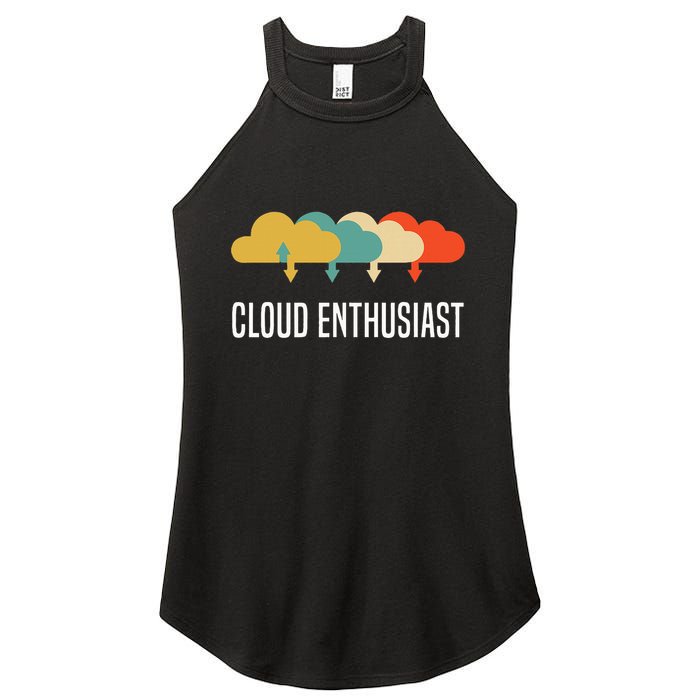 Devops Engineer Cloud Computing Cloud Enthusiast Women's Perfect Tri Rocker Tank