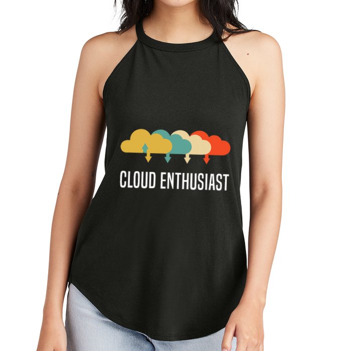 Devops Engineer Cloud Computing Cloud Enthusiast Women's Perfect Tri Rocker Tank