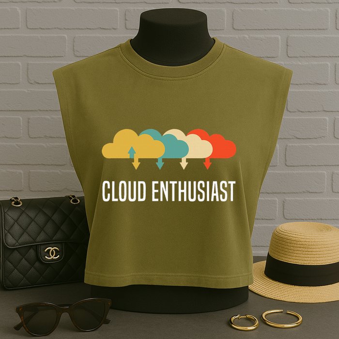 Devops Engineer Cloud Computing Cloud Enthusiast Garment-Dyed Women's Muscle Tee