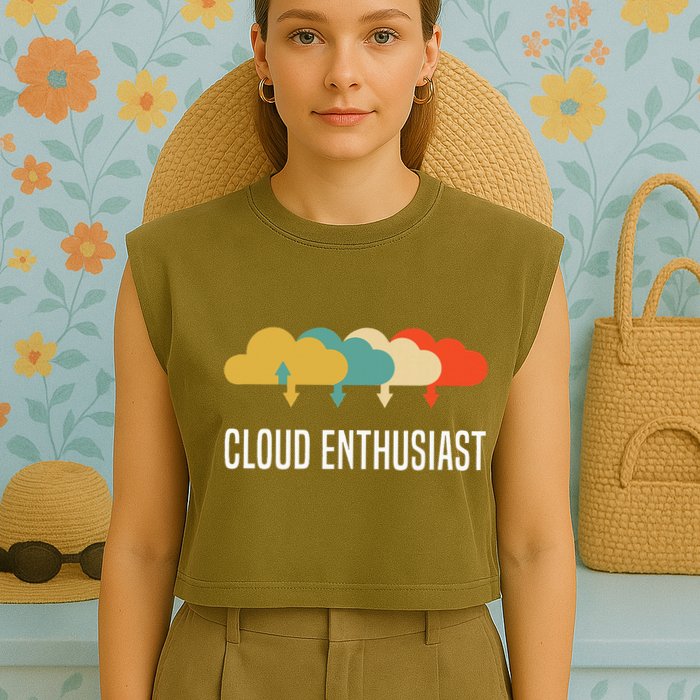 Devops Engineer Cloud Computing Cloud Enthusiast Garment-Dyed Women's Muscle Tee