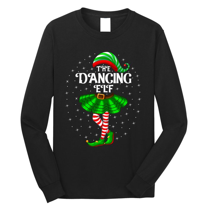 Dancing Elf Christmas Family Matching Women Girl Xmas Dance Long Sleeve Shirt