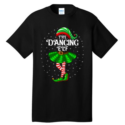 Dancing Elf Christmas Family Matching Women Girl Xmas Dance Tall T-Shirt