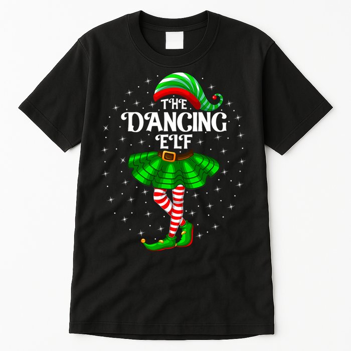 Dancing Elf Christmas Family Matching Women Girl Xmas Dance Tall T-Shirt