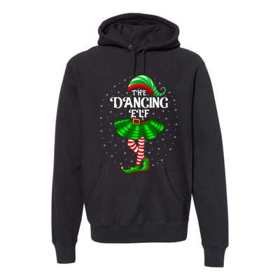 Dancing Elf Christmas Family Matching Women Girl Xmas Dance Premium Hoodie