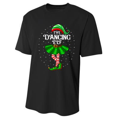 Dancing Elf Christmas Family Matching Women Girl Xmas Dance Performance Sprint T-Shirt