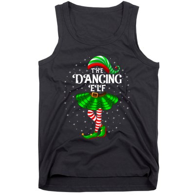 Dancing Elf Christmas Family Matching Women Girl Xmas Dance Tank Top