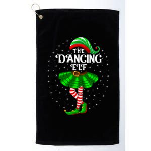 Dancing Elf Christmas Family Matching Women Girl Xmas Dance Platinum Collection Golf Towel