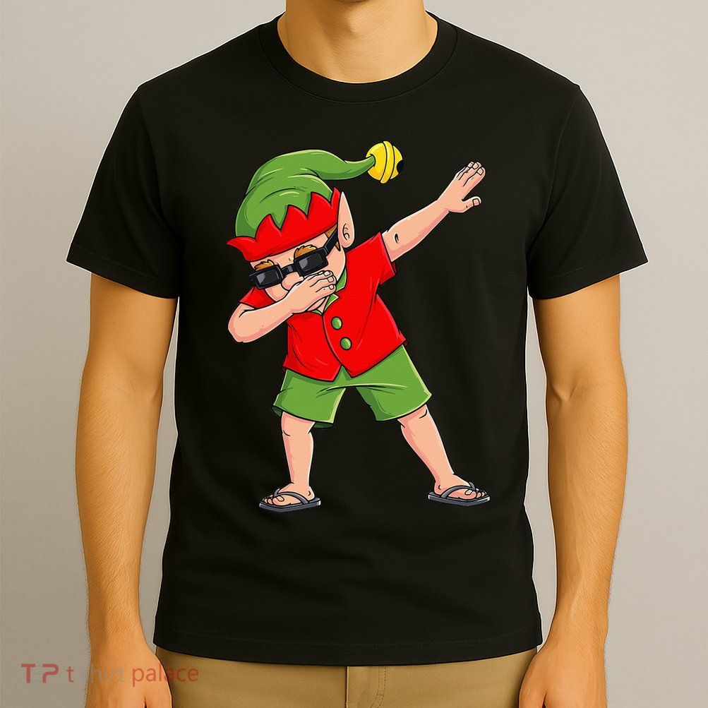 Dabbing Elf Christmas In July Summer Xmas Dab T-Shirt