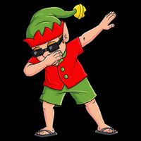 Dabbing Elf Christmas In July Summer Xmas Dab Sustainable Bucket Hat