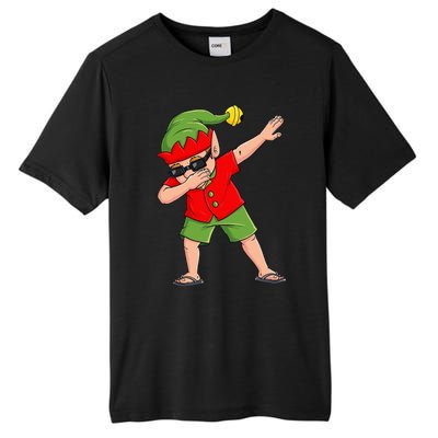 Dabbing Elf Christmas In July Summer Xmas Dab Tall Fusion ChromaSoft Performance T-Shirt