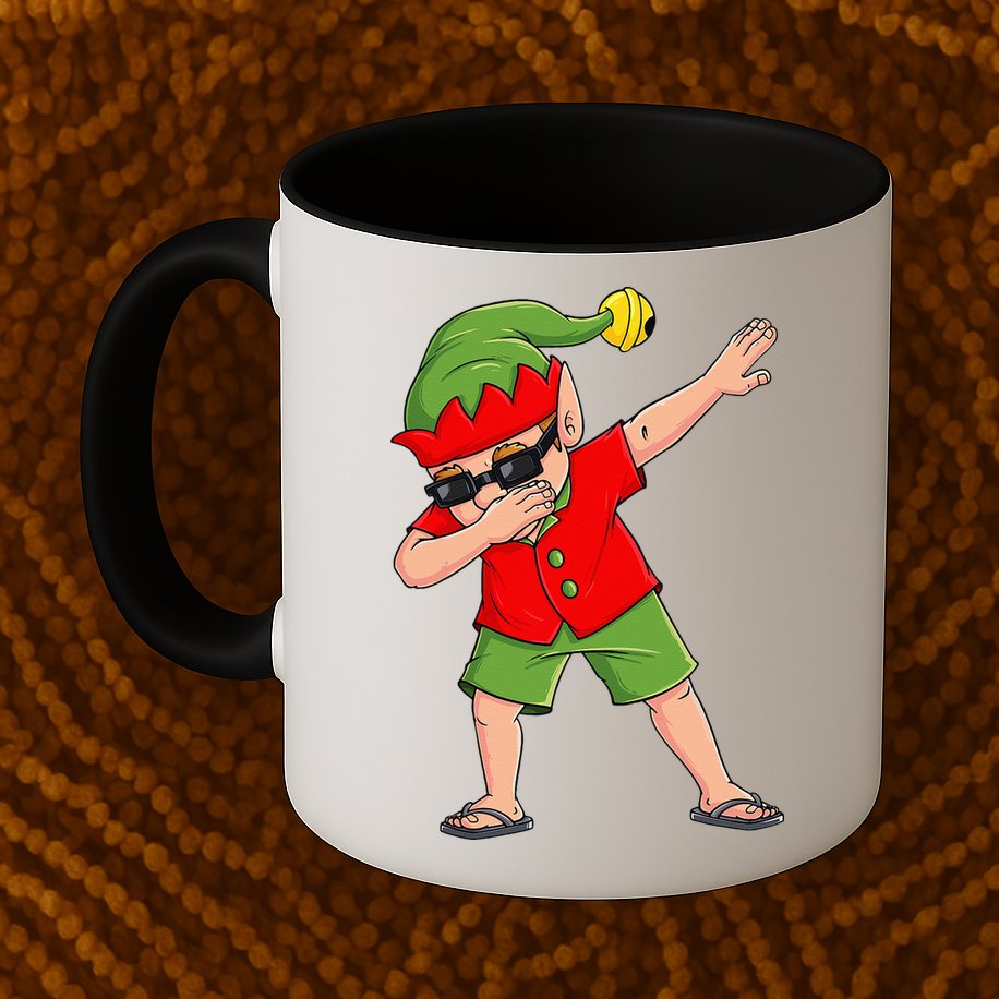Dabbing Elf Christmas In July Summer Xmas Dab Mug