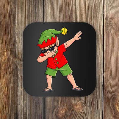 Dabbing Elf Christmas In July Summer Xmas Dab Coaster