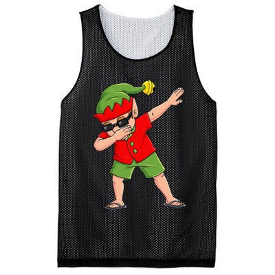 Dabbing Elf Christmas In July Summer Xmas Dab Mesh Reversible Basketball Jersey Tank