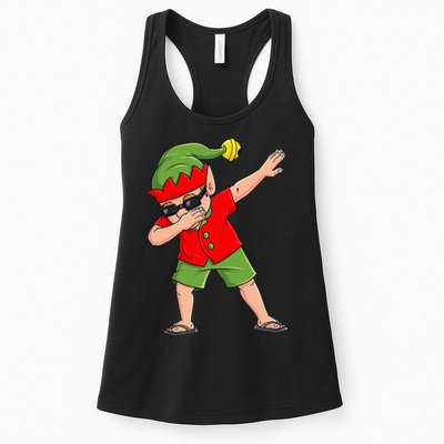 Dabbing Elf Christmas In July Summer Xmas Dab Womens Tank Top