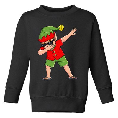 Dabbing Elf Christmas In July Summer Xmas Dab Toddler Sweatshirt