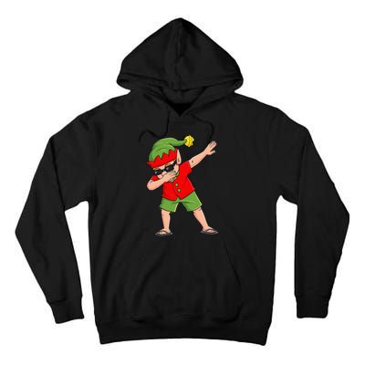 Dabbing Elf Christmas In July Summer Xmas Dab Tall Hoodie