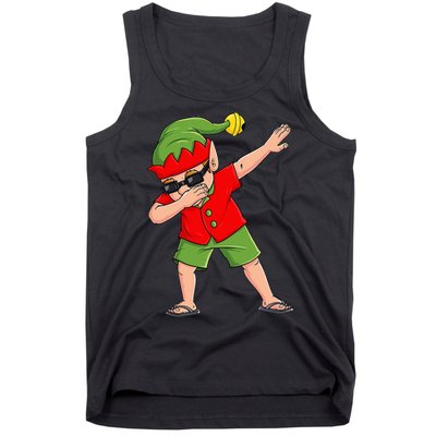 Dabbing Elf Christmas In July Summer Xmas Dab Tank Top