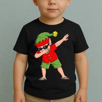 Dabbing Elf Christmas In July Summer Xmas Dab Toddler T-Shirt