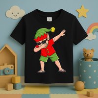 Dabbing Elf Christmas In July Summer Xmas Dab Toddler T-Shirt