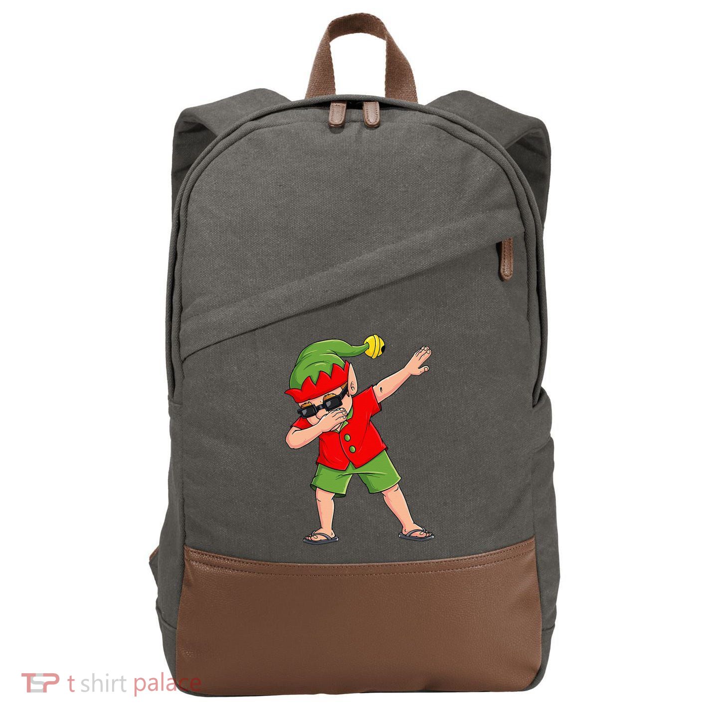 Dabbing Elf Christmas In July Summer Xmas Dab Cotton Canvas Backpack