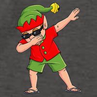 Dabbing Elf Christmas In July Summer Xmas Dab Vector Backpack