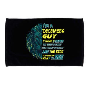 December Birthday Guy Has 3 Sides Sweet Funny Crazy  Microfiber Hand Towel