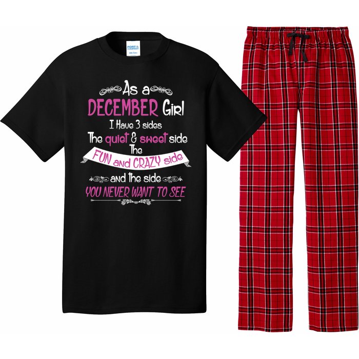 December Girl Sweet But Crazy Funny Birthday Pajama Set