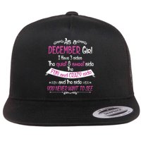 December Girl Sweet But Crazy Funny Birthday Flatbill Hat