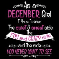 December Girl Sweet But Crazy Funny Birthday Flatbill Hat