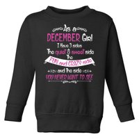 December Girl Sweet But Crazy Funny Birthday Toddler Sweatshirt