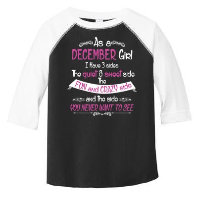 December Girl Sweet But Crazy Funny Birthday Toddler Fine Jersey T-Shirt