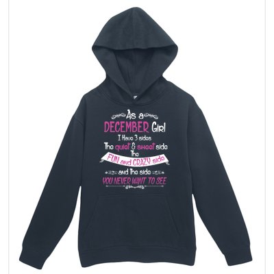 December Girl Sweet But Crazy Funny Birthday Urban Pullover Hoodie