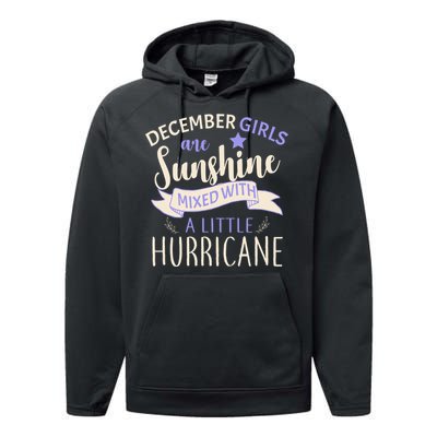 December Girls Are Sunshine Mixed With Hurricane Performance Fleece Hoodie