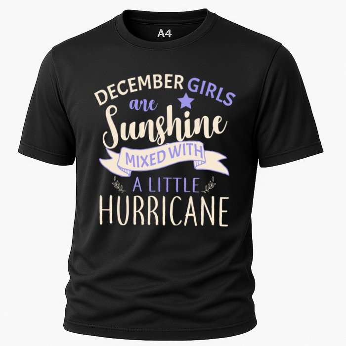 December Girls Are Sunshine Mixed With Hurricane Cooling Performance Crew T-Shirt