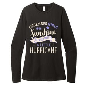 December Girls Are Sunshine Mixed With Hurricane Womens CVC Long Sleeve Shirt